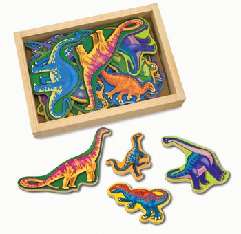 MELISSA&DOUG: Drewniane magnesy Dinozaury